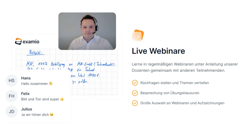 examio Live Webinare